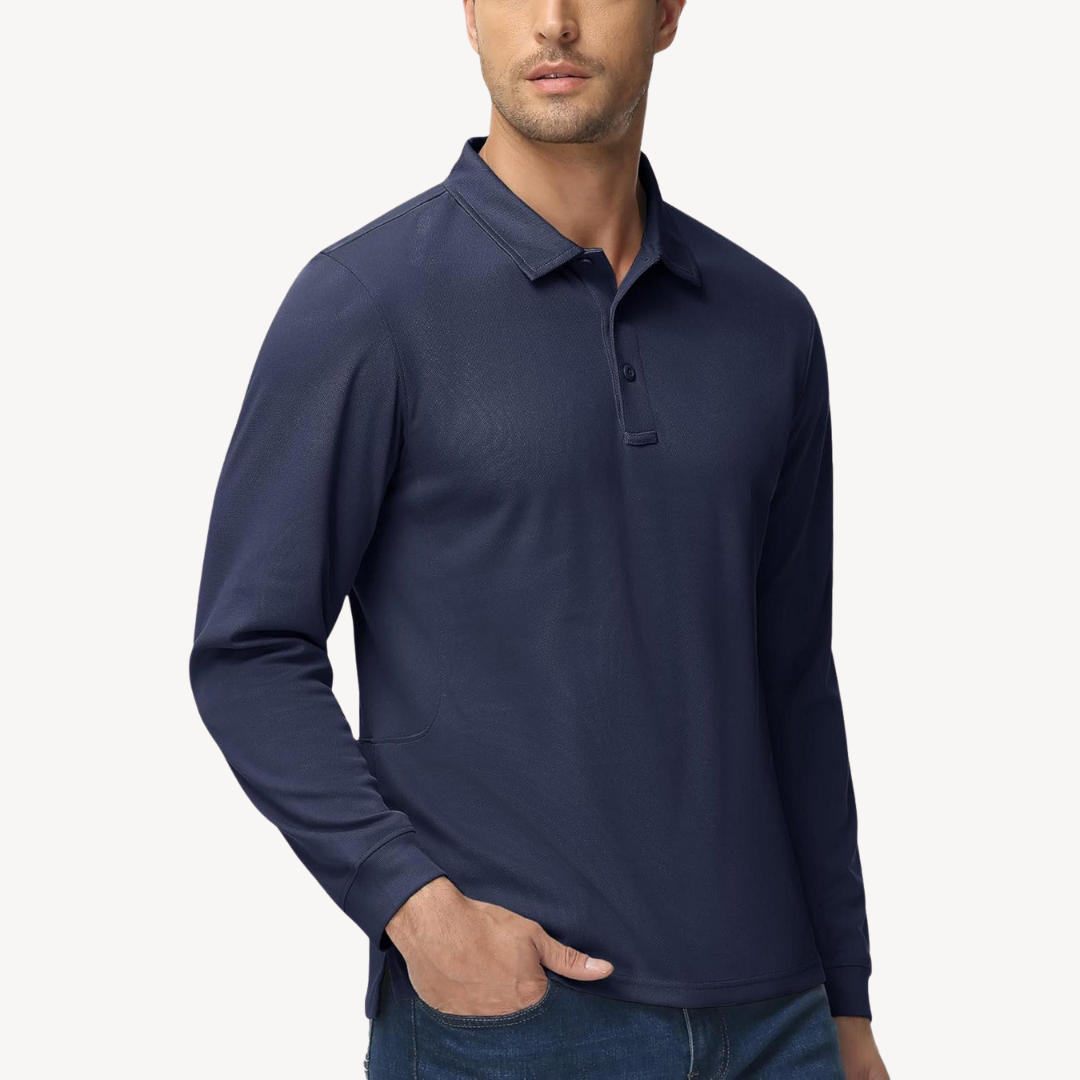 Men's Long Sleeve Polo Shirt | Loravelle