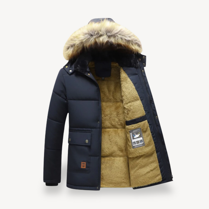 Men’s Faux Fur-Lined Parka Jacket | Loravelle