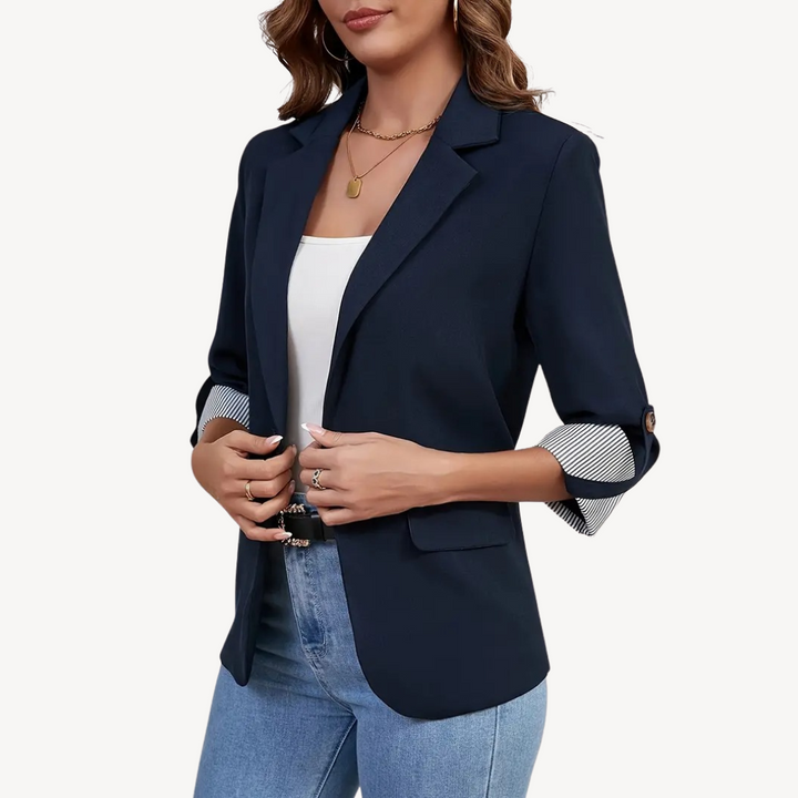 Women’s Striped Cuff Blazer | Loravelle