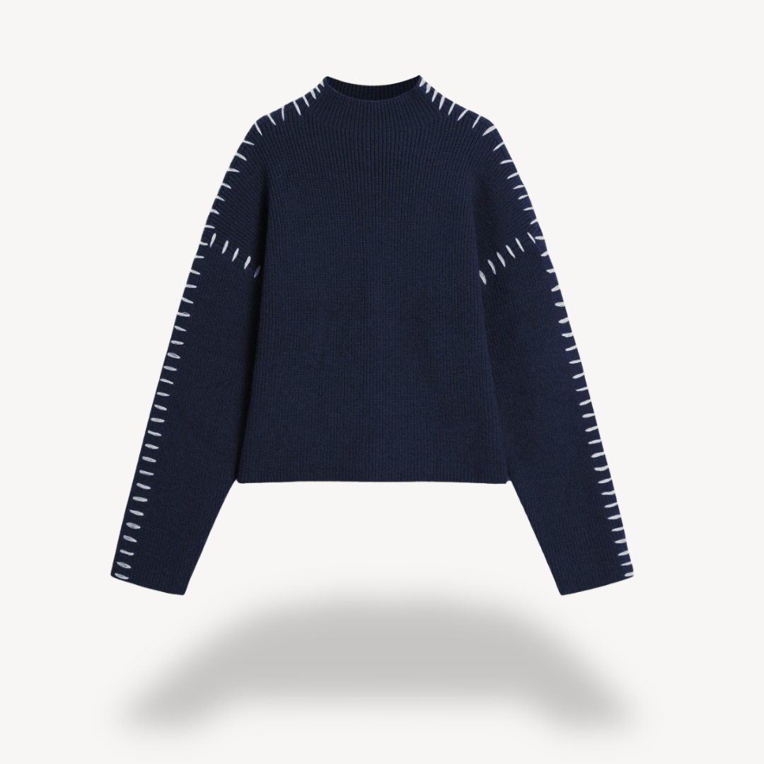Women's Knit Stitch Detail Sweater | Loravelle