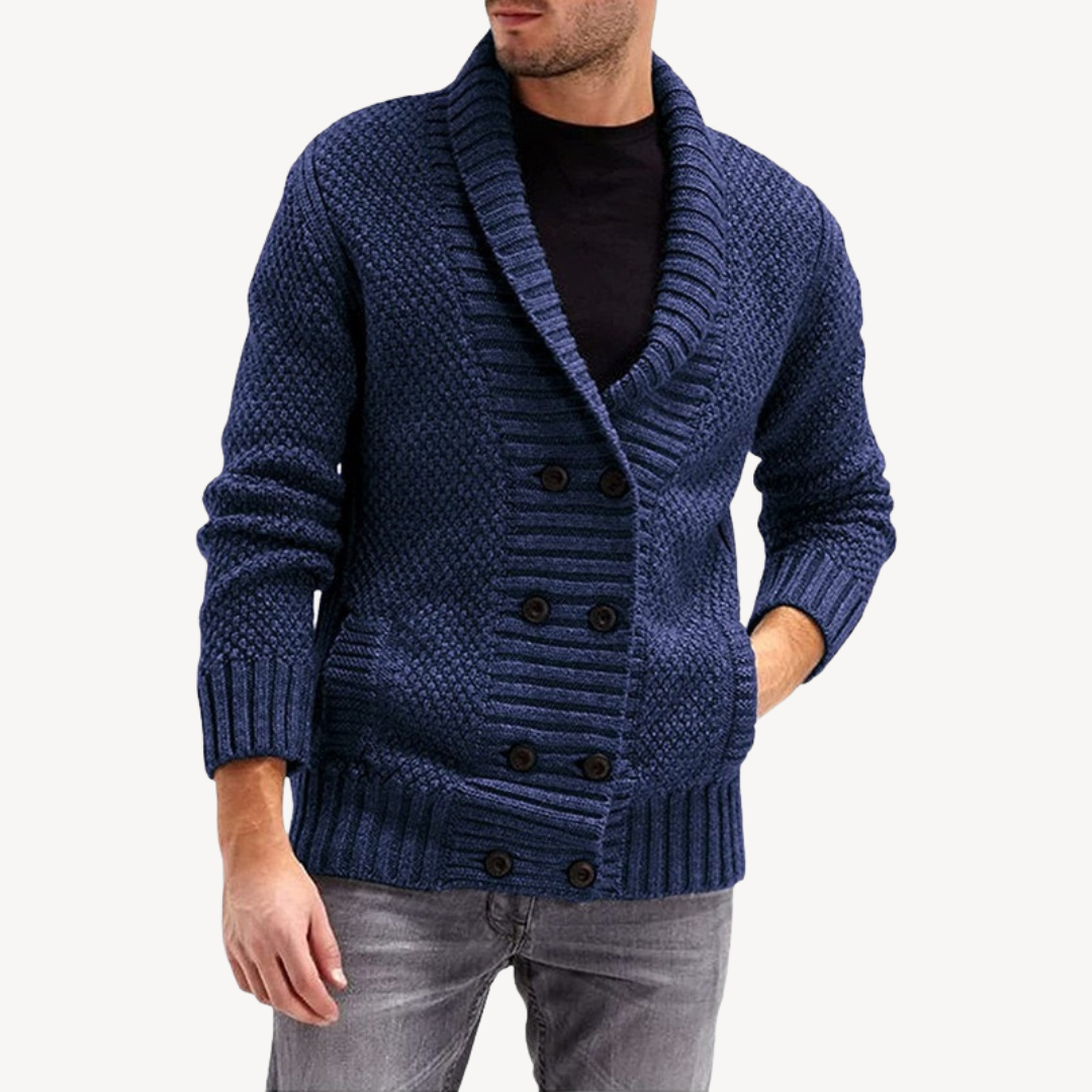 Men’s Button-Up Knit Cardigan Sweater | Loravelle