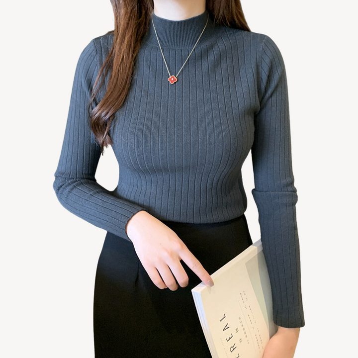 Ribbed Turtleneck Sweater for Women | Loravelle