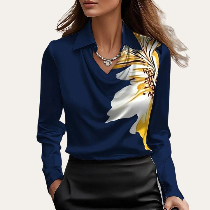 Satin Cowl Neck Blouse Women | Loravelle