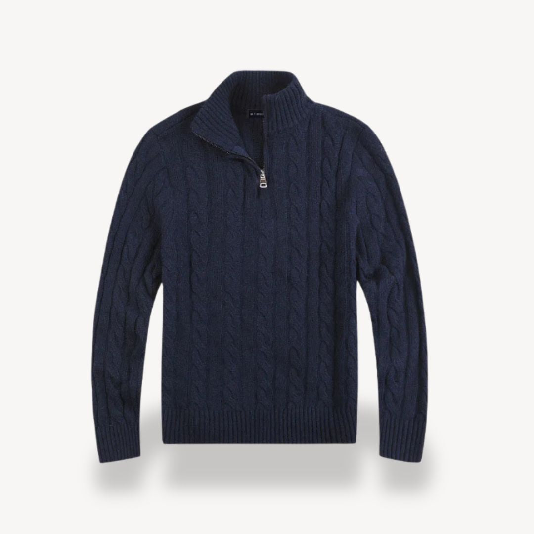 Cable Knit Half-Zip Sweater Men | Loravelle