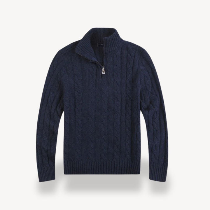 Cable Knit Half-Zip Sweater Men | Loravelle