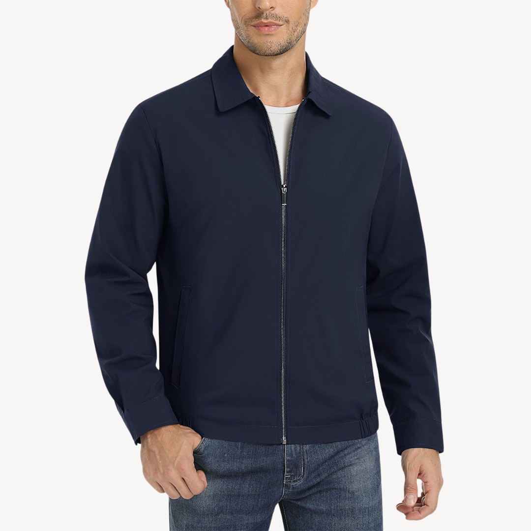 Men's Full-Zip Bomber Jacket with Pockets | Loravelle