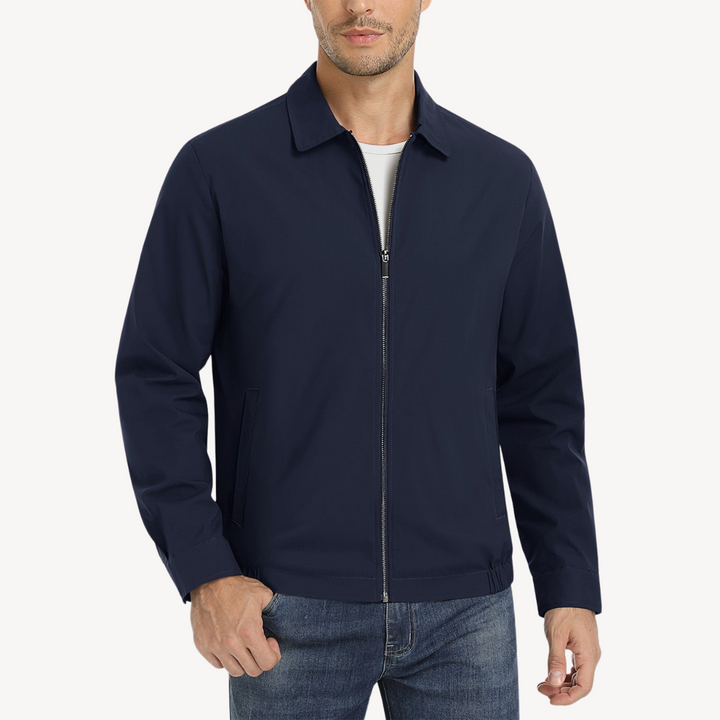 Men's Full-Zip Bomber Jacket with Pockets | Loravelle