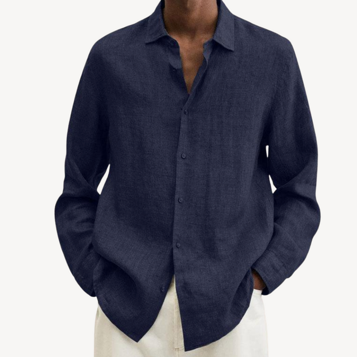 Linen Button-Up Shirt for Men | Loravelle