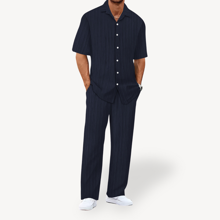 Men's Linen Blend Shirt & Pants Set | Loravelle
