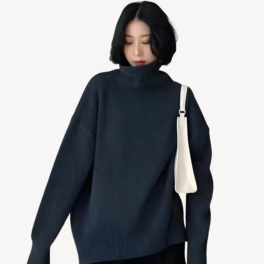 Women’s Soft Knit Fabric Turtleneck Sweater | Loravelle