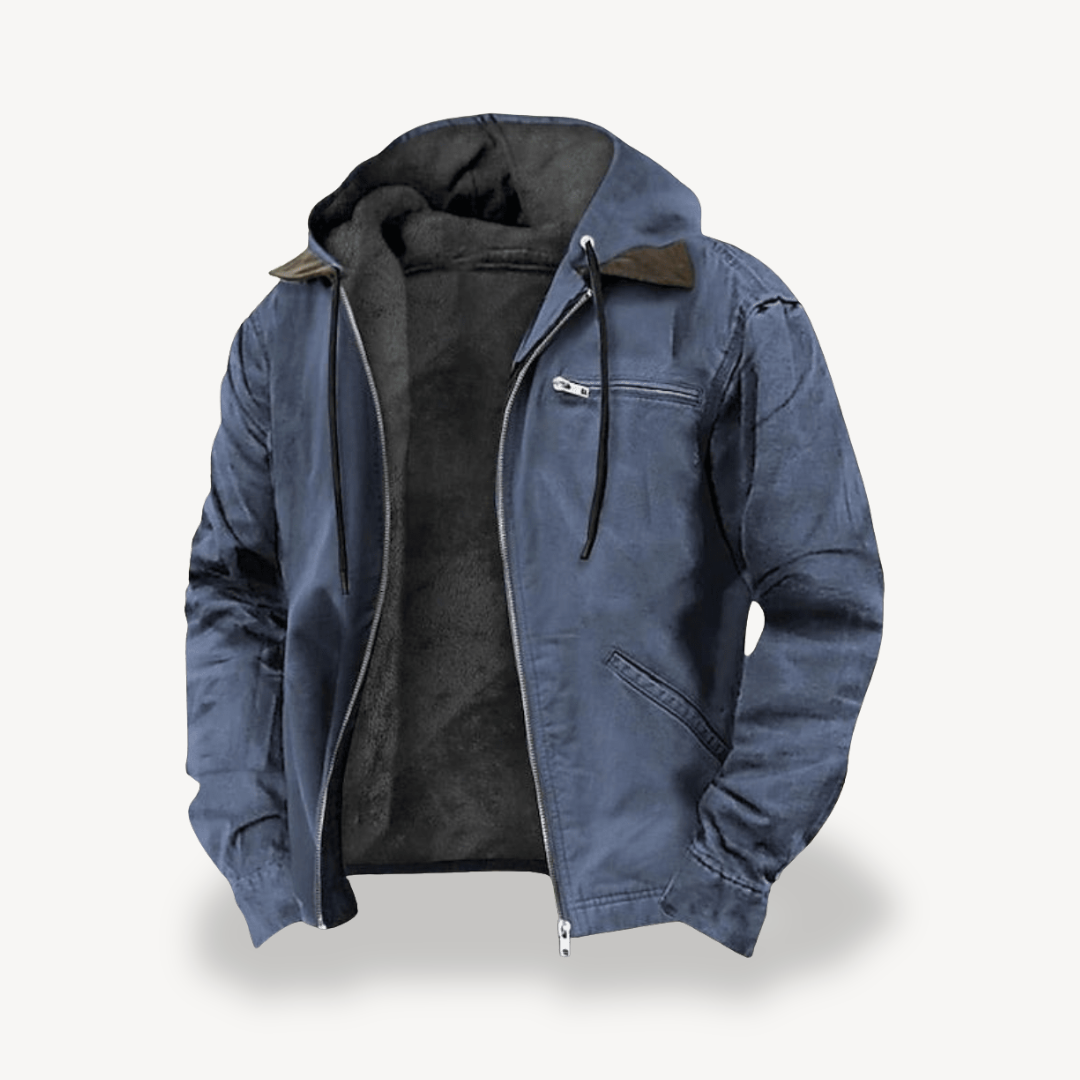Men's Hooded Fleece-Lined Jacket | Loravelle