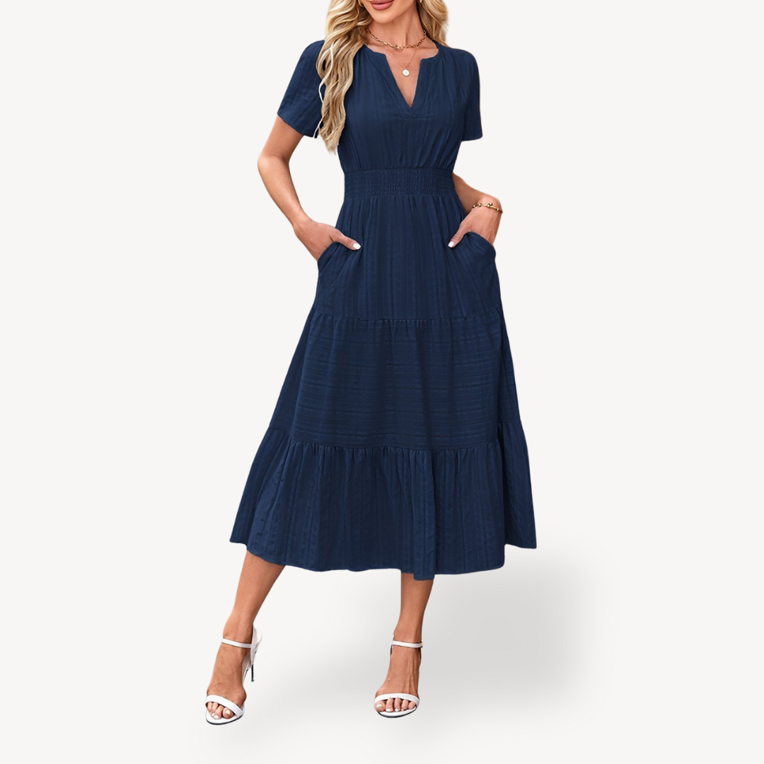 Tiered Midi Dress for Women | Loravelle
