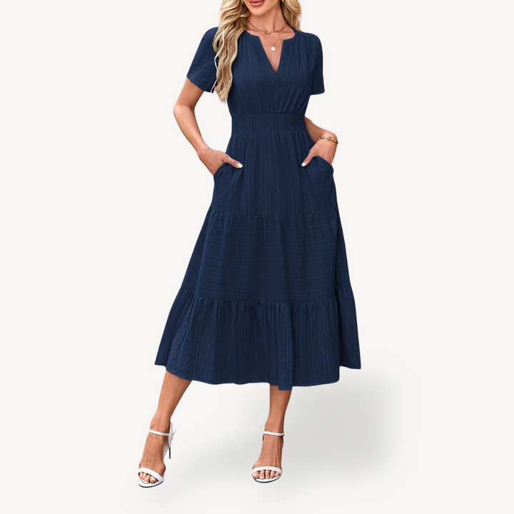 Tiered Midi Dress for Women | Loravelle