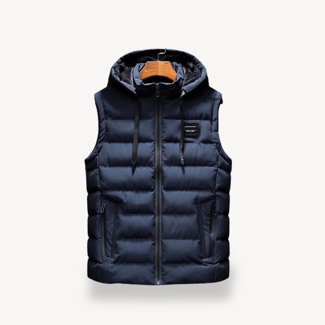 Puffer Vest with Hood for Men | Loravelle