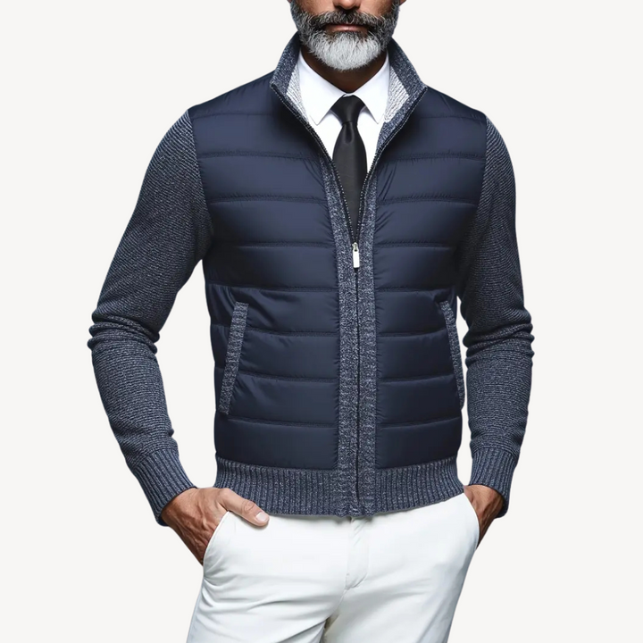 Men's Knitted Hybrid Puffer Jacket | Loravelle