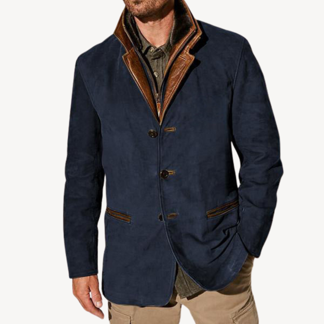 Men's Casual Suede Jacket | Loravelle