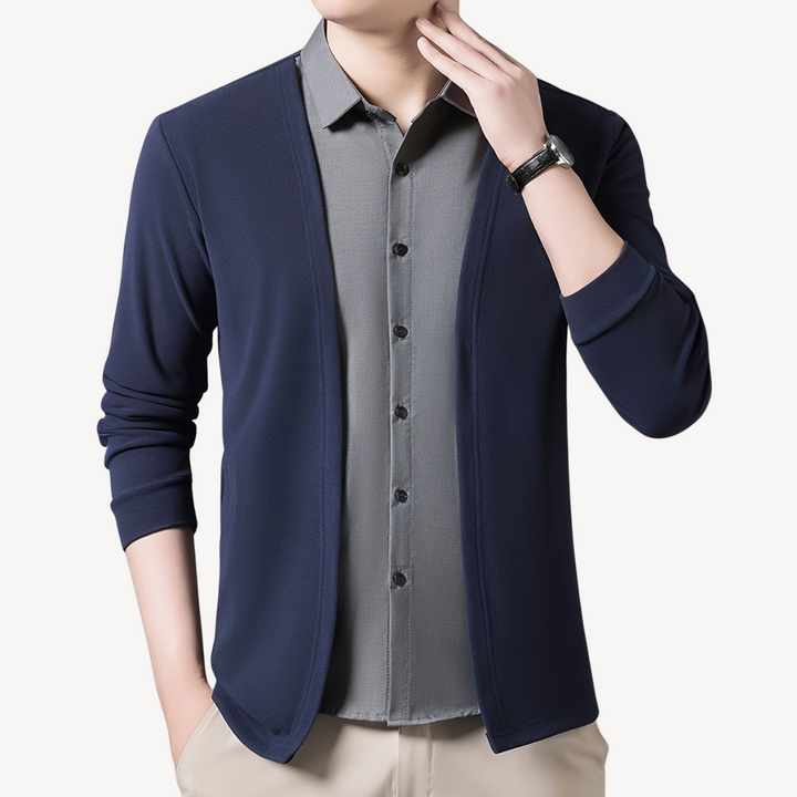 Men's Lightweight Knit Cardigan Open Front | Loravelle