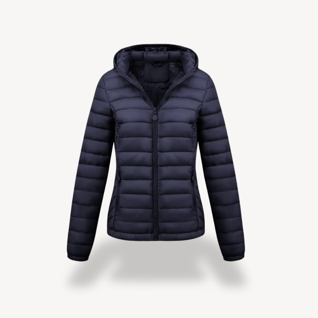 Women’s Quilted Puffer Jacket with Hood | Loravelle