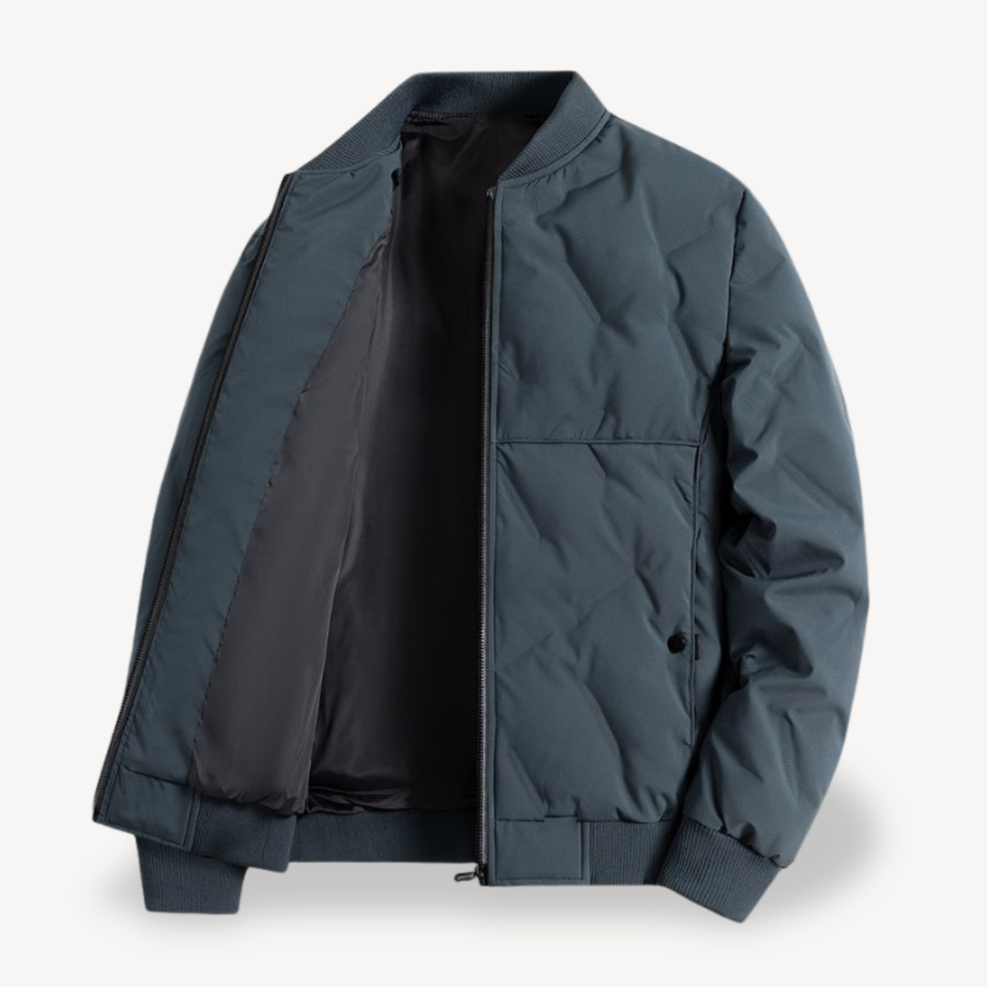 Men's Hybrid Puffer Bomber Jacket | Loravelle