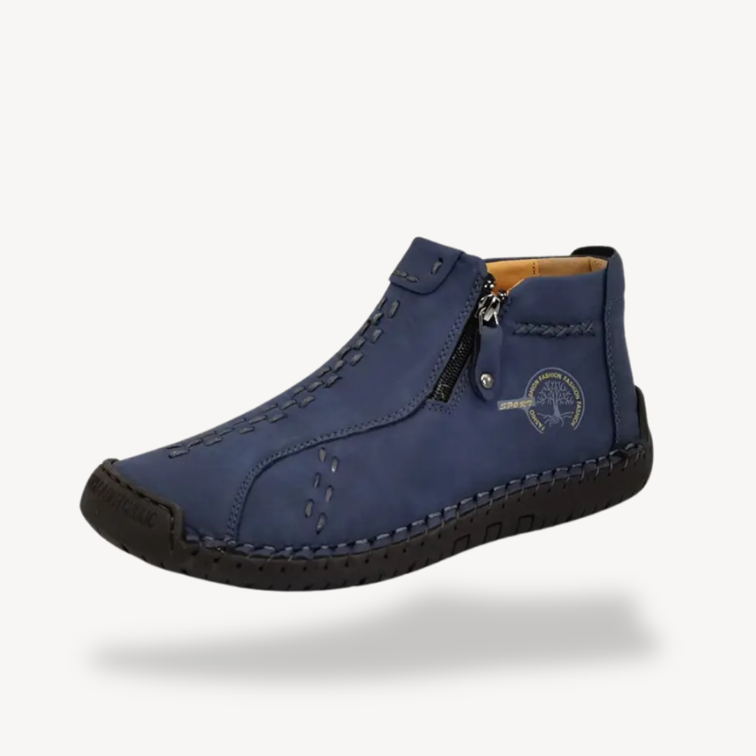 Men's Orthopedic Leather Zipper Boots | Loravelle