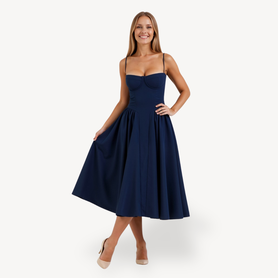 Strapless Midi Dress | Loravelle
