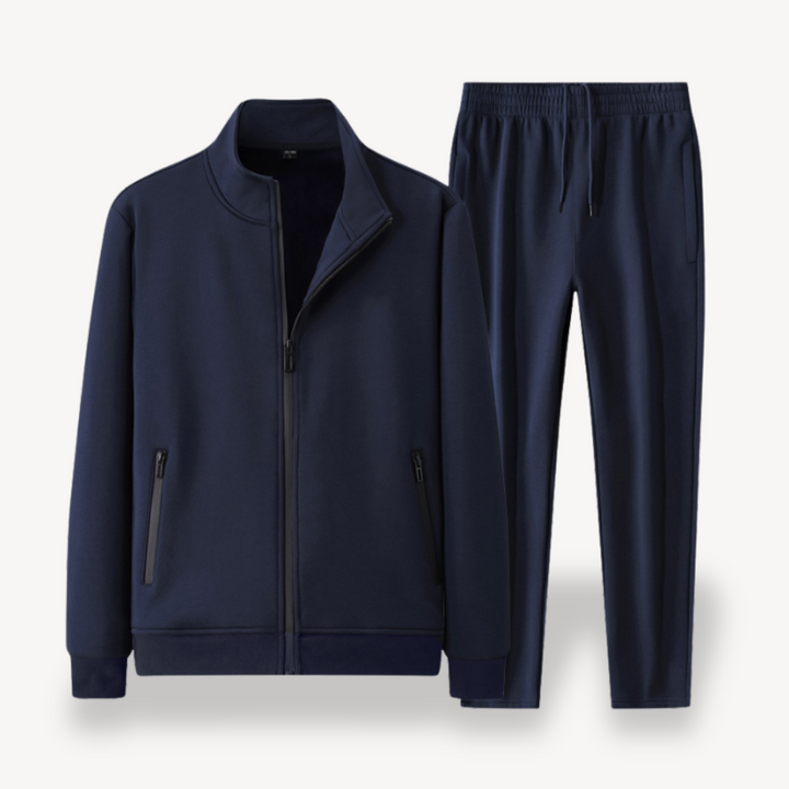 Men's Cotton Tracksuit Set with Zipper and Pockets | Loravelle