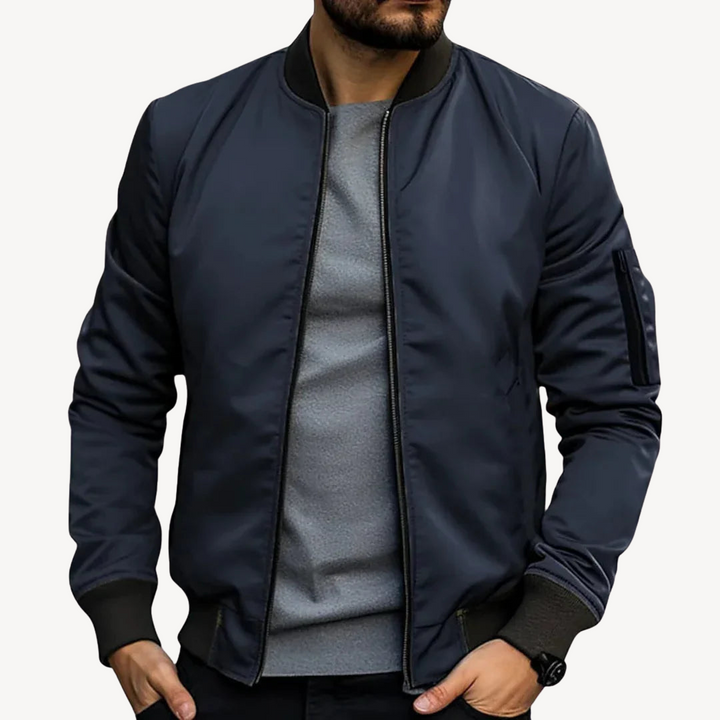 Men's Lightweight Nylon Bomber Jacket | Loravelle