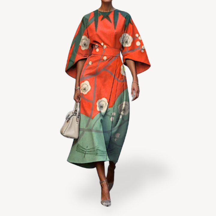 Women's Floral Print Midi Dress | Loravelle