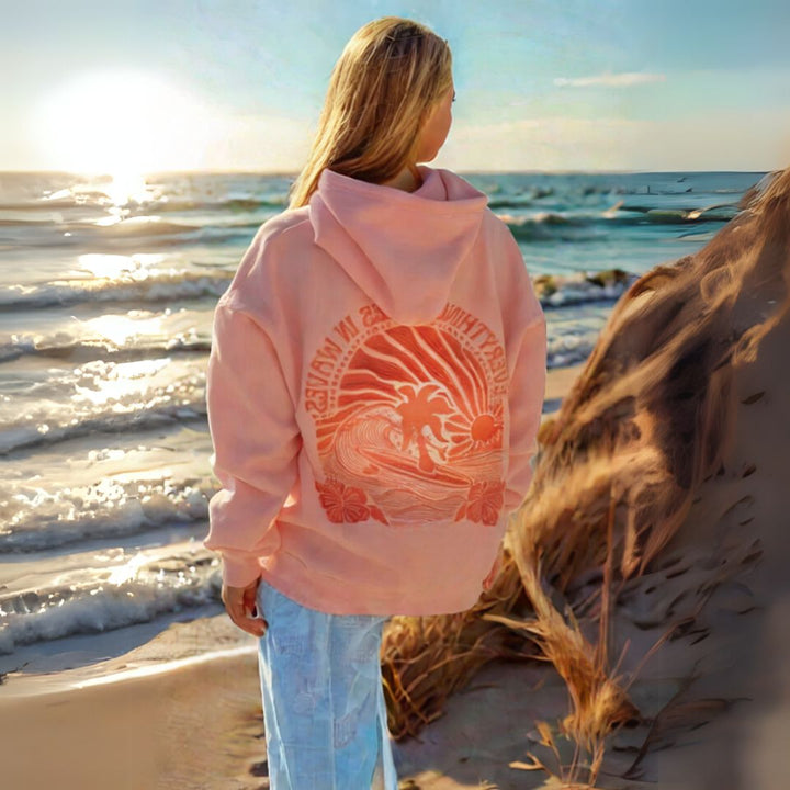 Hoodie with Graphic Print Women | Loravelle