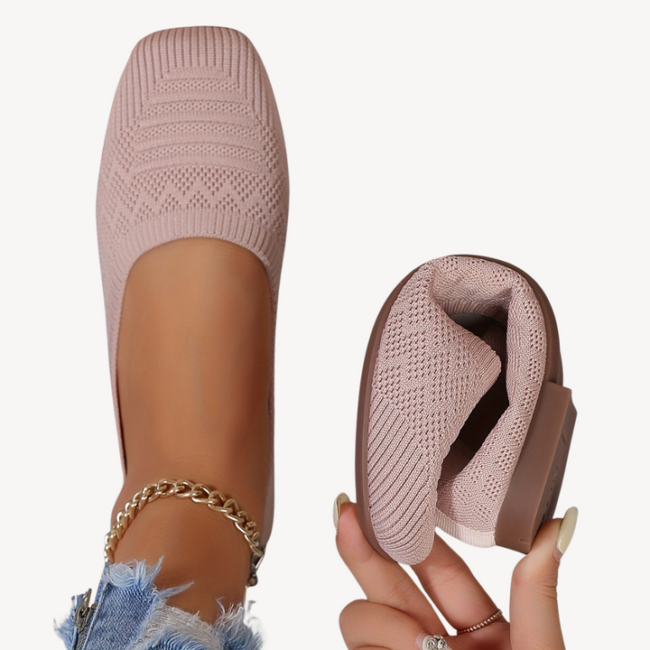 Women's Orthopedic Square Toe Flats | Loravelle