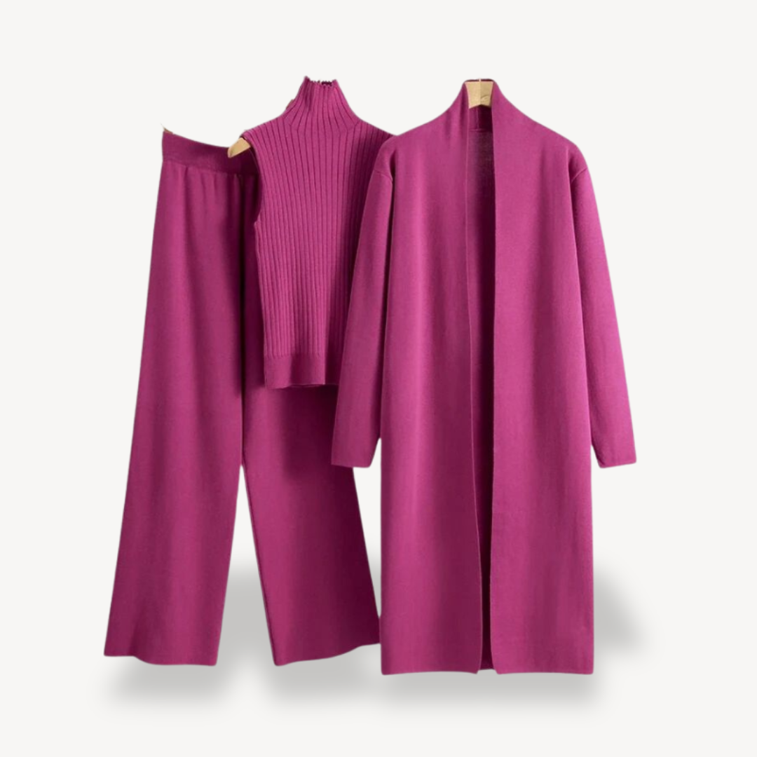 Women’s Ribbed Knit 3-Piece Set | Loravelle