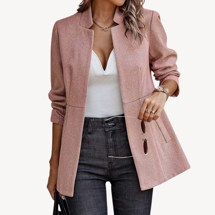 Women’s Herringbone Blazer Jacket | Loravelle