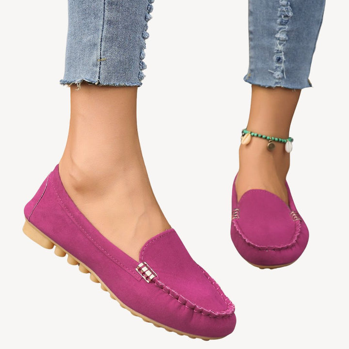 Women's Leather Orthopedic Slip-On Flats | Loravelle
