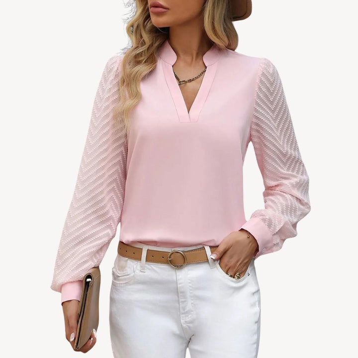 Women's Polyester Long Sleeve Blouse | Loravelle