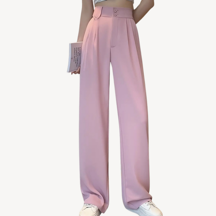 Wide-Leg Pleated Pants for Women | Loravelle
