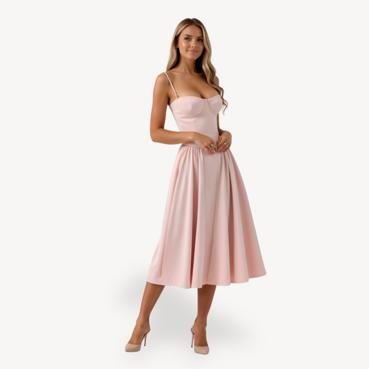 Strapless Midi Dress | Loravelle