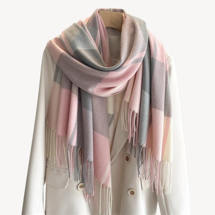 Plaid Wool Scarf for Women | Loravelle