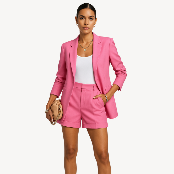 Women’s Blazer & Shorts Set – Stylish Casual Suit | Loravelle