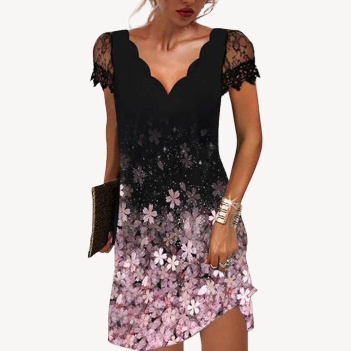 Women's Floral Lace Mini Dress | Loravelle