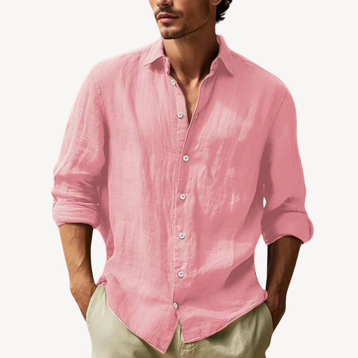 Men's Linen Button-Down Shirt | Loravelle