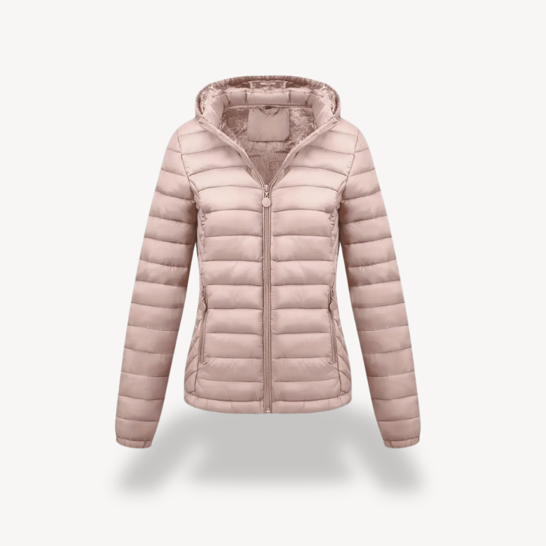 Women’s Quilted Puffer Jacket with Hood | Loravelle