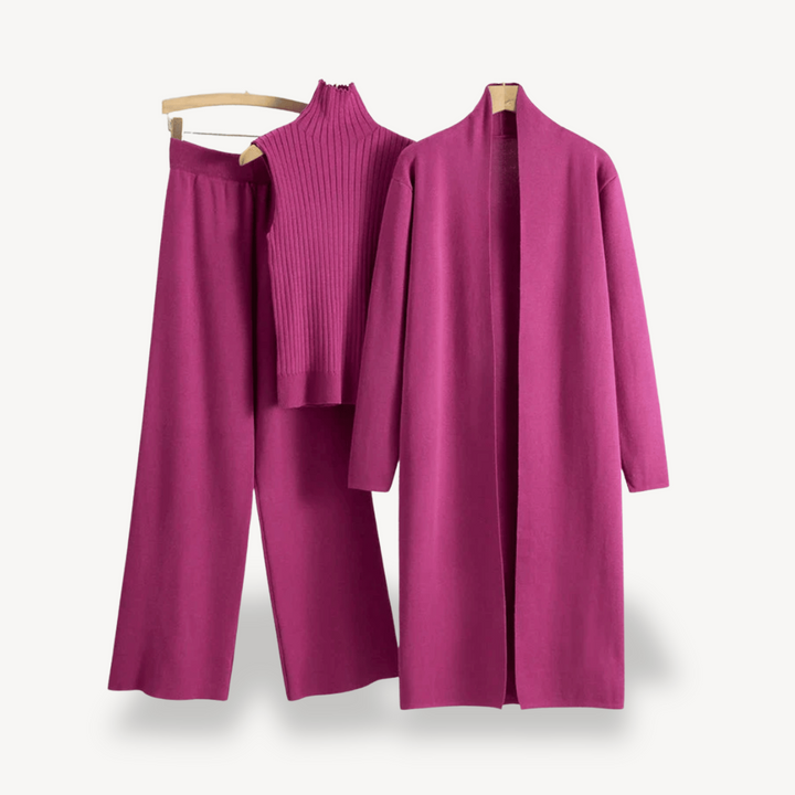 Women's 3-Piece Set – Sweater, Pants & Coat | Loravelle