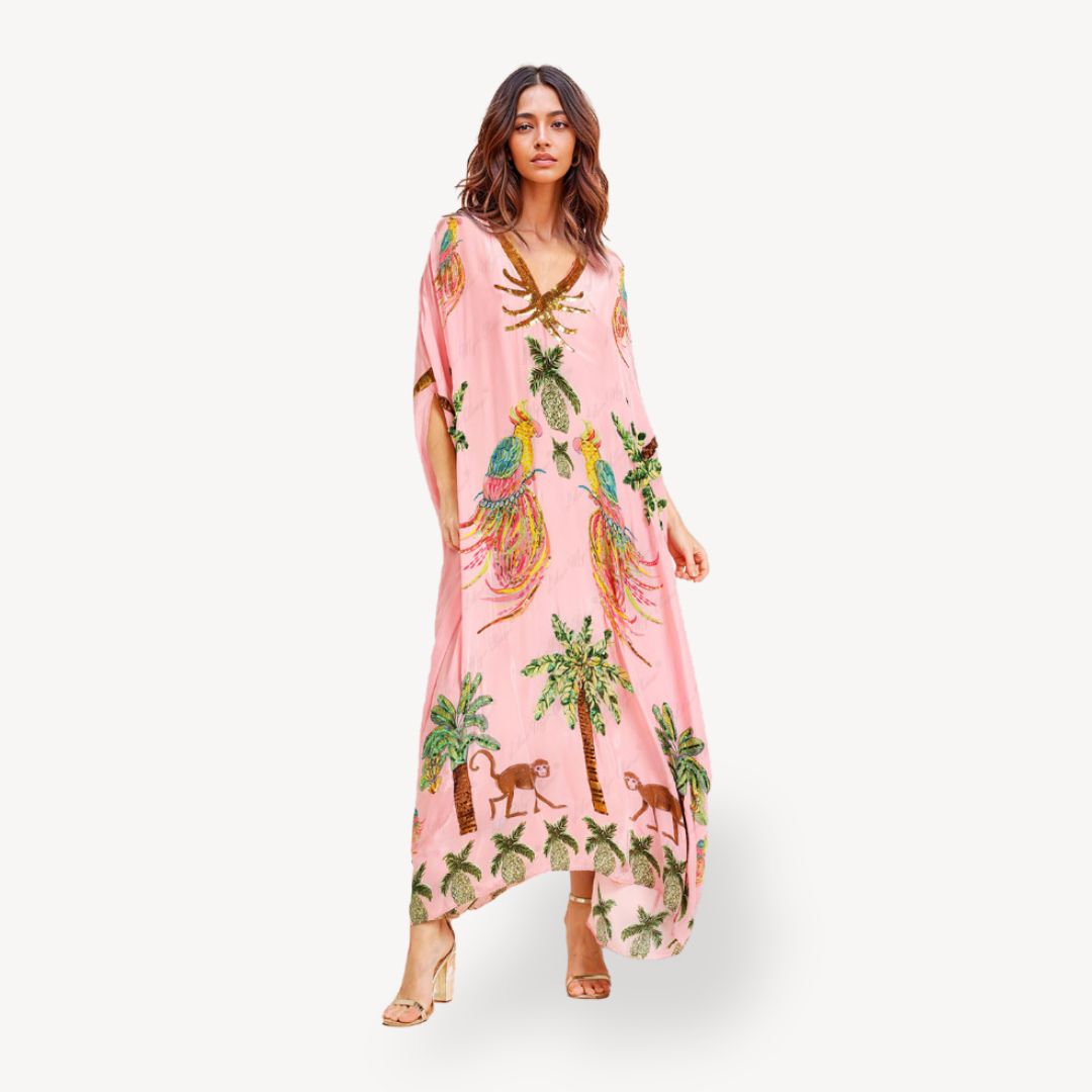 Women's Silk Kaftan Dress | Loravelle