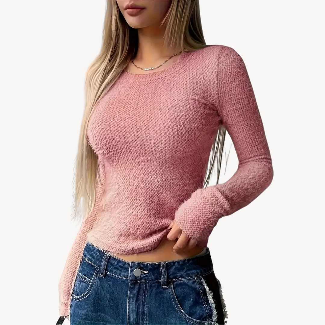 Ribbed Long Sleeve Top for Women | Loravelle