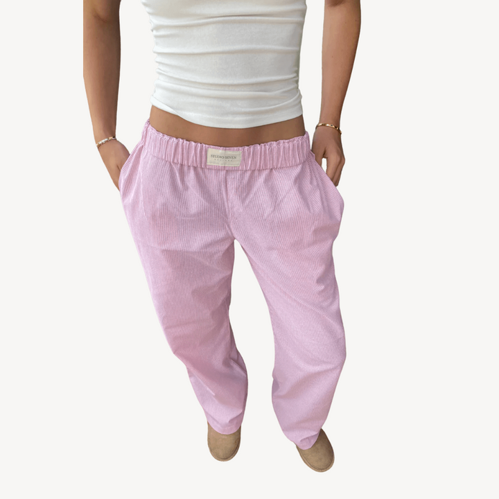 Women's Linen Blend Lounge Pants | Loravelle