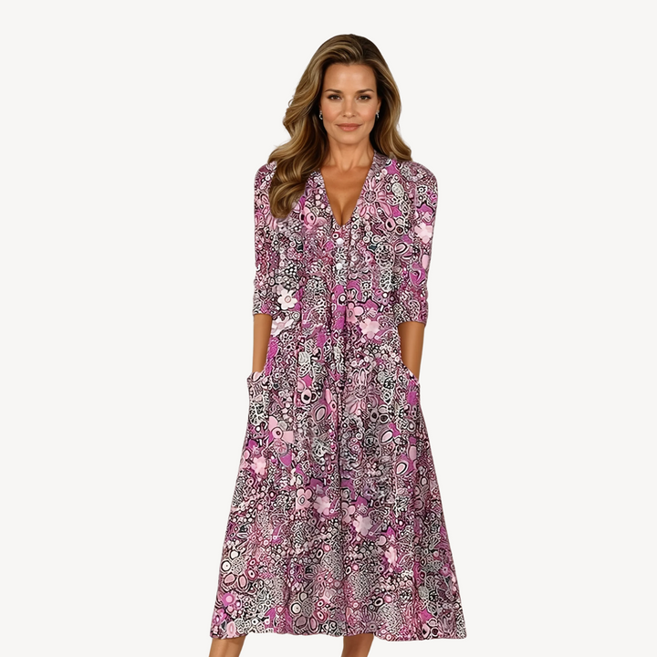 Women's Floral Midi Dress | Loravelle