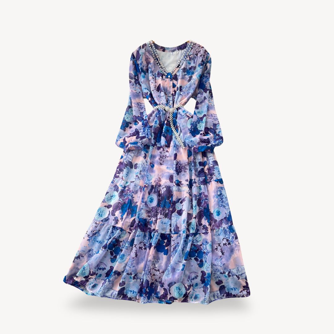 Women's Floral Long Sleeve Maxi Dress | Loravelle