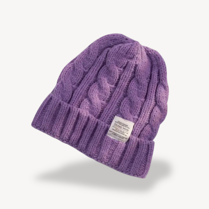 Cable Knit Beanie Hat for Women - Soft Wool Blend | Loravelle