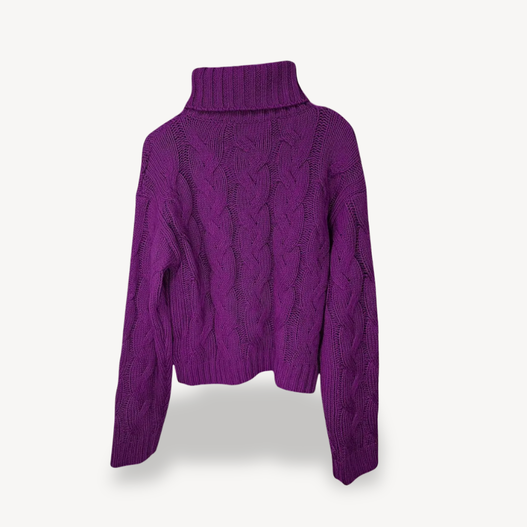 Cable Knit Turtleneck Sweater | Loravelle