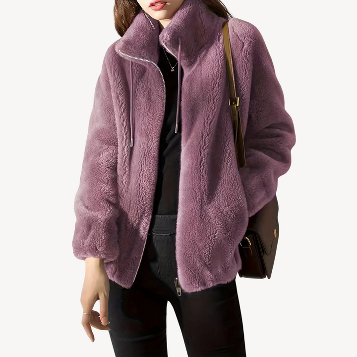 Women’s Faux Fur Zip-Up Jacket | Loravelle
